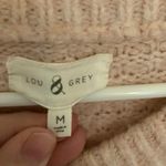 Lou & grey  Waffle Knit Pink Pullover Sweater Size Medium alpaca blend Photo 3