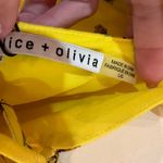 Alice + Olivia  Shanae Floral Smocked Crop Top Yellow Ruffle Sleeves Size L NWT Photo 5