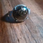 Matrix Silver Shungite and White Zircon Stainless Steel Ring (Size 10) Photo 2