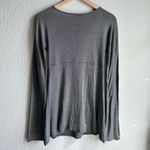 Michael Stars 🩶✨ Gray The Original Tee V-neck Babydoll Long Sleeve Top Photo 2