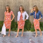 ✨Floral Scoop Neck Tank Dress✨ White Photo 4