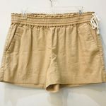 J.Crew G4710 Khaki Linen Shorts white tie size medium Photo 0