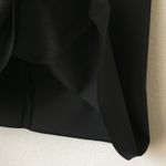 Tibi Sharkskin Suiting Draped Black Midi Skirt Photo 7