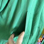 GALINDA Wang 100% Silk Reversible Jacket Green & Mixed Print EUC SZ L Pockets Size L Photo 5