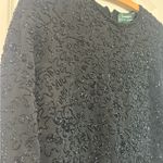Lauren Ralph Lauren Vintage Black Heavily Beaded Top, Size M Long Sleeve Formal Size M Photo 8