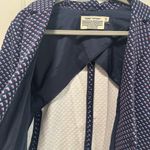 Tory Burch Tory Sport Blazer size XL Navy Blue Geometric Print Jacket One Button Photo 6