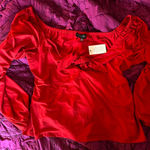 Eloquii Bright Red  Bow Top, Size 22/24, NWT Photo 0