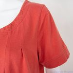 Roaman's red 100% cotton short sleeves dress with‎ pockets, size M Size M Photo 9