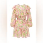 ALÉMAIS Marta Linen Ruffle Mini Dress, Size AUS 4 New w/Tag Pink Photo 4