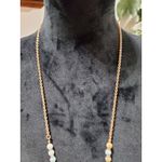 Women's Personalized Pearl Name Initial Pendant Letter J Necklace White Photo 3