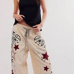 Free People  Aria Embroidered Pants Photo 0