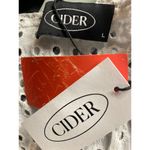 Cider  Women's Size Large Eyelet Embroidered Mini Dress White Black Zip Up NWT Photo 4