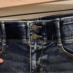 Apt. 9  Stretch Acid Wash Dark Denim Mid Rise Cuffed Midi Short Size 8 Photo 2