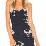 Majorelle  Strapless Navy Floral Mini Dress. Size L Photo 0