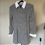 House Of CB  LEONI Brown Puppytooth Check Bodycon Mini Dress NWOT Size L longer Photo 10