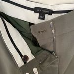 Ann Taylor Wide Leg Trousers Dress Pants Olive Green Flat Front Pockets Size 8 Photo 1