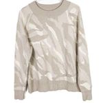 Athleta Jacquard Textured Crew Sweater Merino Wool Size Medium M EUC L2377 Photo 0