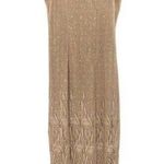 Onyx Nite Vintage Metallic Gold Maxi Long Tassel Dress Old Hollywood Glam Photo 0