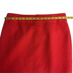 Lands' End Women's Crimson Dawn Woven Textured‎ Pencil Skirt Size 12 Orange NWT Red Photo 8