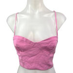 ZARA  Pink Strappy Crossback Sweetheart Bustier Camisole Tank Crop Top Size S Photo 0