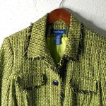 Evan Picone 14 Tweed Dress Coat in Lime Black Green Photo 4