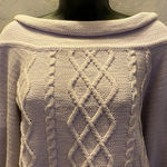 My Michelle MM by Michelle Women’s Lavender Cable Knit Off-Shoulder Sweater Medium Cozy Chic Photo 11