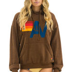 Aviator Nation  Logo Pullover Relaxed Hoodie Chocolate Unisex Californian Size L Photo 0