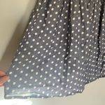 American Rag Chambray and Lace White Polka Dot Blouse Size Medium Photo 1