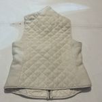 Abercrombie & Fitch  full zip fleece sweater vest white cream women’s small y2k Photo 2