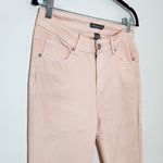 Kate & Mallory Pink Cropped Jeans with Ruffle Hem Size 8 Pink Denim Photo 2