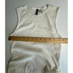 H&M  Divided Sleeveless Ribbed Dress Bodycon Ruched Drawstring Beige Small‎ Photo 3