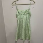 Princess Polly Light green floral satin  dress‎ size 2 Photo 2