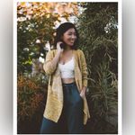 Aerie Whipstich Mustard Marled Open Front Cardigan Soft & Comfy Size Small EUC Photo 14