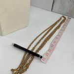 Vintage 70’s boho festival 5 chain strand 28” necklace. Gold Photo 5