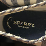Sperry Navy and White Striped Sneakers Photo 1
