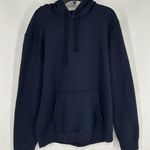 SKIMS ‎ Classic Hoodie Navy Blue Fleece Sweatshirt Comfy Kangaroo Pocket Small Photo 0