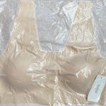 NEW ALFANI Removable Cups Laser Cut Seamless Bralette Creamy Ivory Large Photo 1