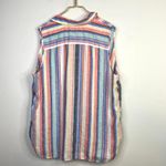Chico's No-Iron Linen Striped Sleeveless Tunic Top Classic Stripe womens 4 XXL 20 Photo 6