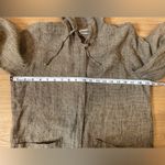 Vintage Chico's Women's Linen Blend Houndstooth Zip Up Hoodie, Pockets, Size 0 Black Photo 6