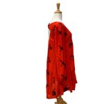 Free People Dress Emma Swing Mini Sz Sm Orange Embroidered Floral Boho Hippie Photo 6