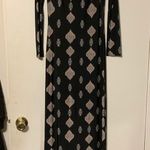 Boohoo ⭐️ Black Mandala Maxi Dress Off Shoulder S Photo 1