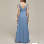 David's Bridal AW Carmel Bridesmaid Prom Formal Special Occasion Wedding Guest Dress, 0, Blue Photo 2