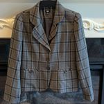 Vintage Blazer Plaid Wool Acrylic Jacket Womens fits Medium Large Grandma Size undefined Photo 0