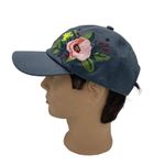 David & Young Hat Baseball Cap Floral Flowers Blue Adjustable Photo 4