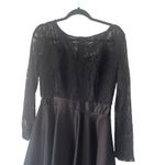 Witchy Women's Size Large Black Lace Vampire Goth High Low‎ Satin Dress Photo 1