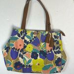 Relic You Are My Sunshine Shoulder Bag Tote Purse Colorful Floral Tan Tassel Zip Photo 0