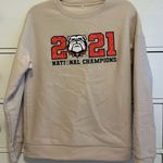 University of Georgia Crewneck Sweatshirt Tan Size M Photo 0