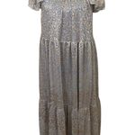 Anthropologie Flutter sleeve mock neck tiered maxi dress Photo 3