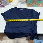 Lands' End Navy V-neck Surplice Wrap Swim Tee Rash Guard Womens Small 4/6 Photo 5