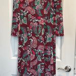 24seven XL Floral& Paisley Long Sleeve Maxi Dress Green Photo 0